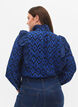 Viscose shirt blouse met franjes, True blue w. Black, Model image number 1