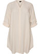 Lang shirt in linnen en viscose, Beige, Packshot image number 0