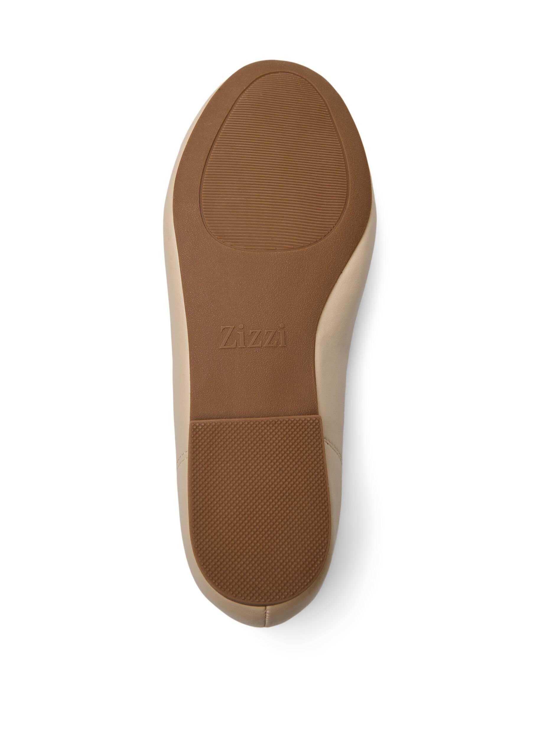 Zizzi Wide fit - Ballerina met strikje, Beige, Packshot image number 4