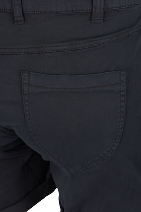 Regular shorts in katoen, Black, Packshot image number 3