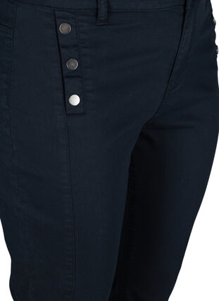 Nauwsluitende capri broek met splitjes, Night Sky, Packshot image number 2