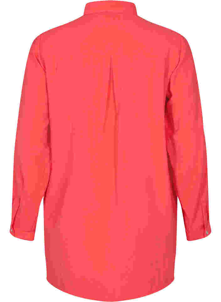 Lang hemd van viscosemix, Hibiscus, Packshot image number 1