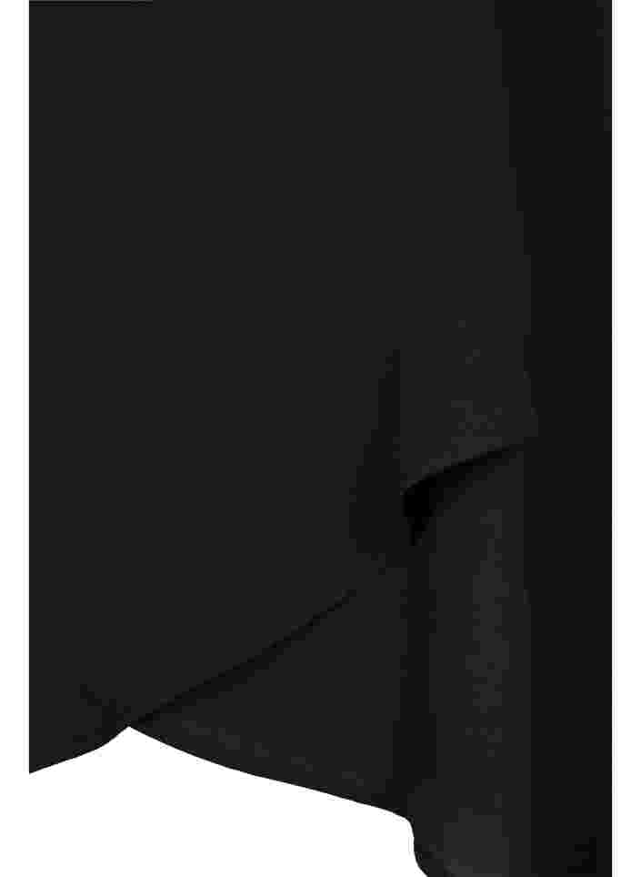 Top met 3/4-mouwen en v-halslijn, Black, Packshot image number 3