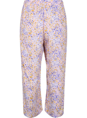 Losse viscose pyjama broek in all-over print, Cameo Pink AOP, Packshot image number 1