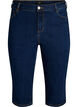 High-waist strakke pasvorm capri's in stretch denim, Blauw, Packshot image number 0
