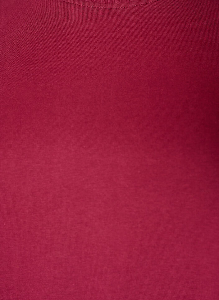 Basic katoenen T-shirt met ronde hals, Rood, Packshot image number 2
