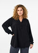 FLASH - Blouse met lange mouwen, Zwart, Model image number 0