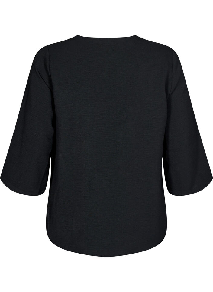 Flash - Blouse met 3/4 mouwen, Zwart, Packshot image number 1