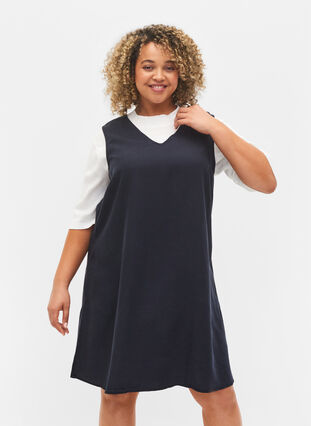 Spencer-jurk met v-hals, Black, Model image number 0