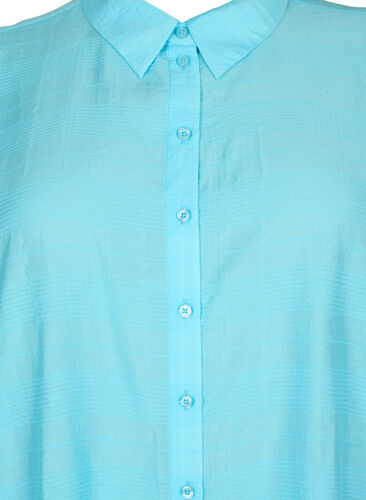 Lang hemd van viscose met structuur, Bachelor Button, Packshot image number 2