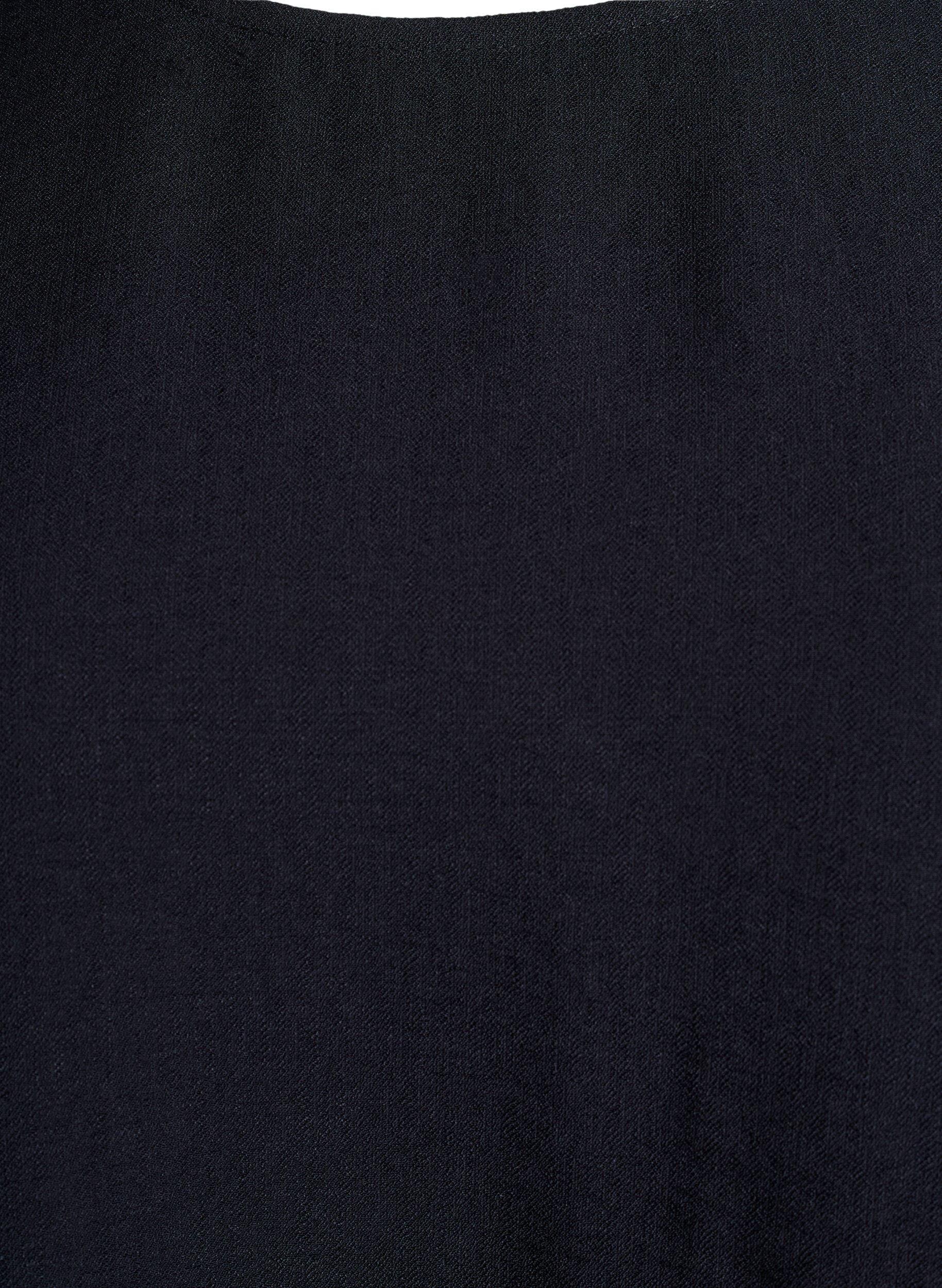 Zizzi Viscose blouse met 1/2 mouwen, Zwart, Packshot image number 2