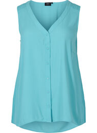 Viscose top met  knopen, Aqua Sea