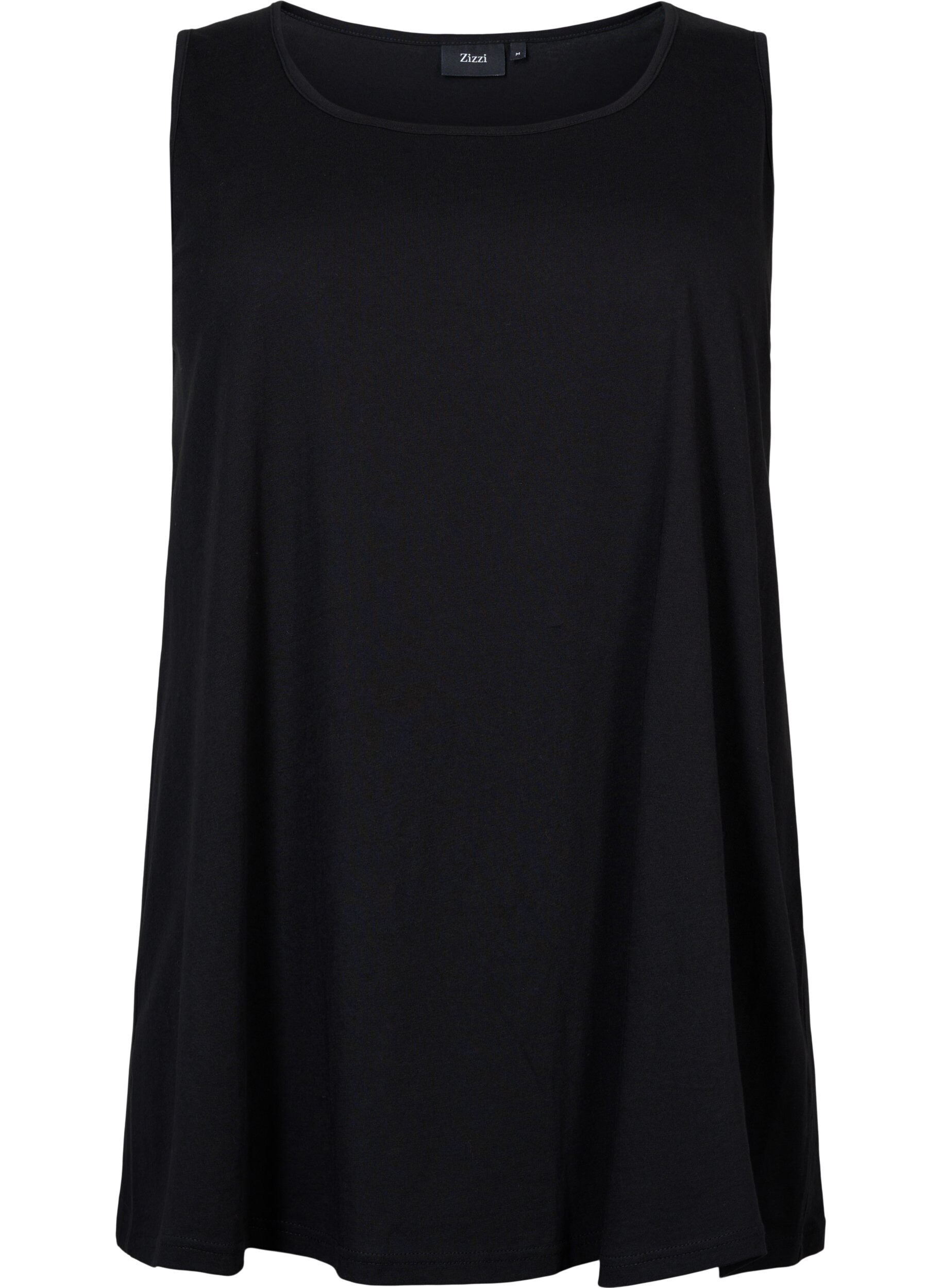 Katoenen top met a-vorm