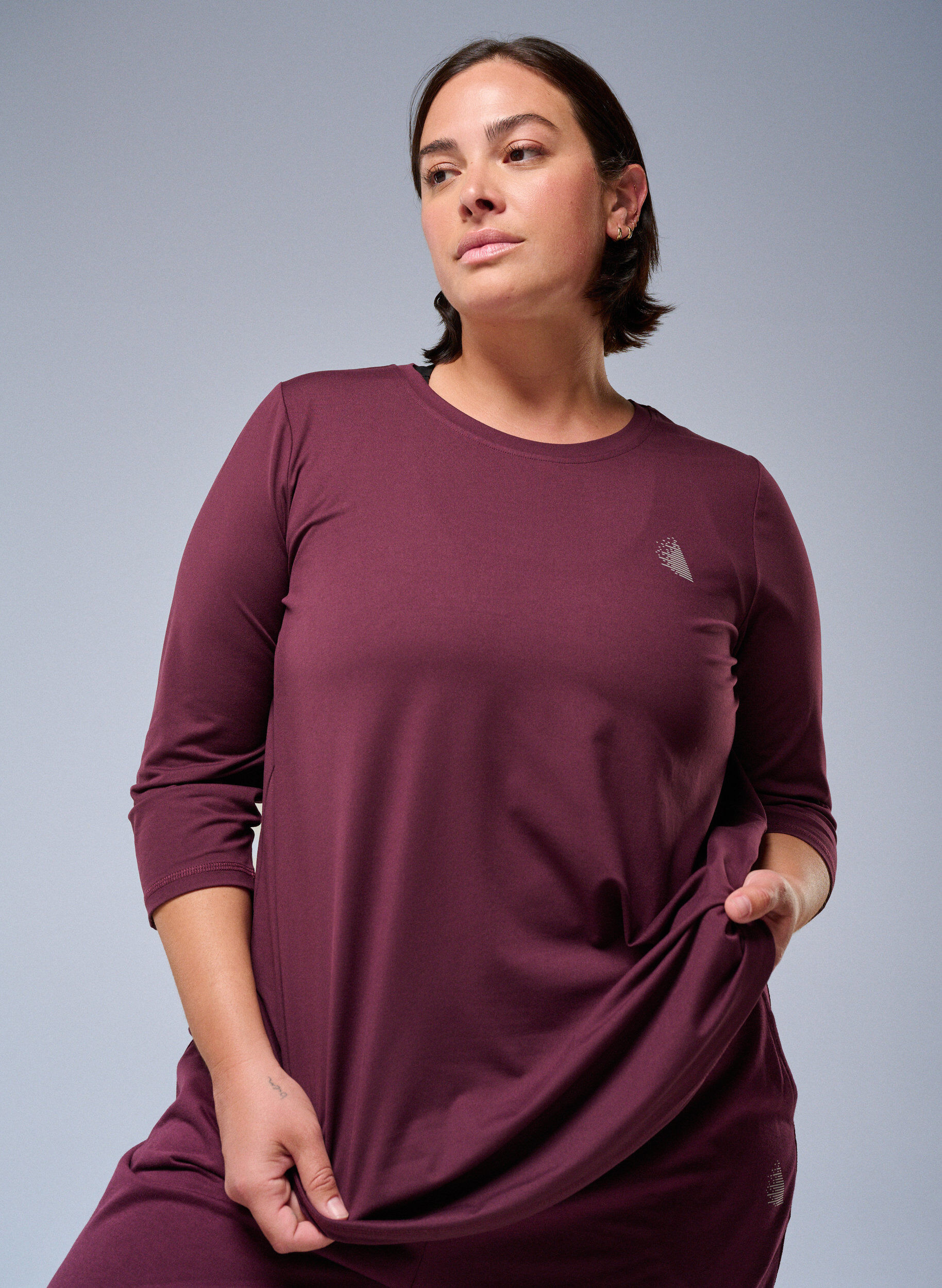 ZizziTraining blouse met 3/4 mouwen, Rood, Image image number 0