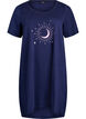Nachtjapon met korte mouwen van biologisch katoen, Blauw, Packshot image number 0