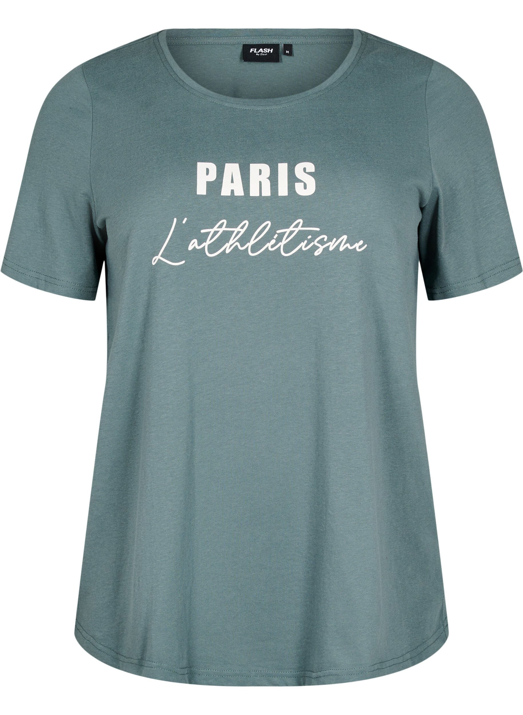 Zizzi FLASH - T-shirt met motief, Groen, Packshot image number 0