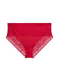 Tai slips in kanten breisel en glanzende microvezel, Rood