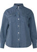 Gestreept denim overhemd met borstzakken, Blue Denim Stripe, Packshot image number 0