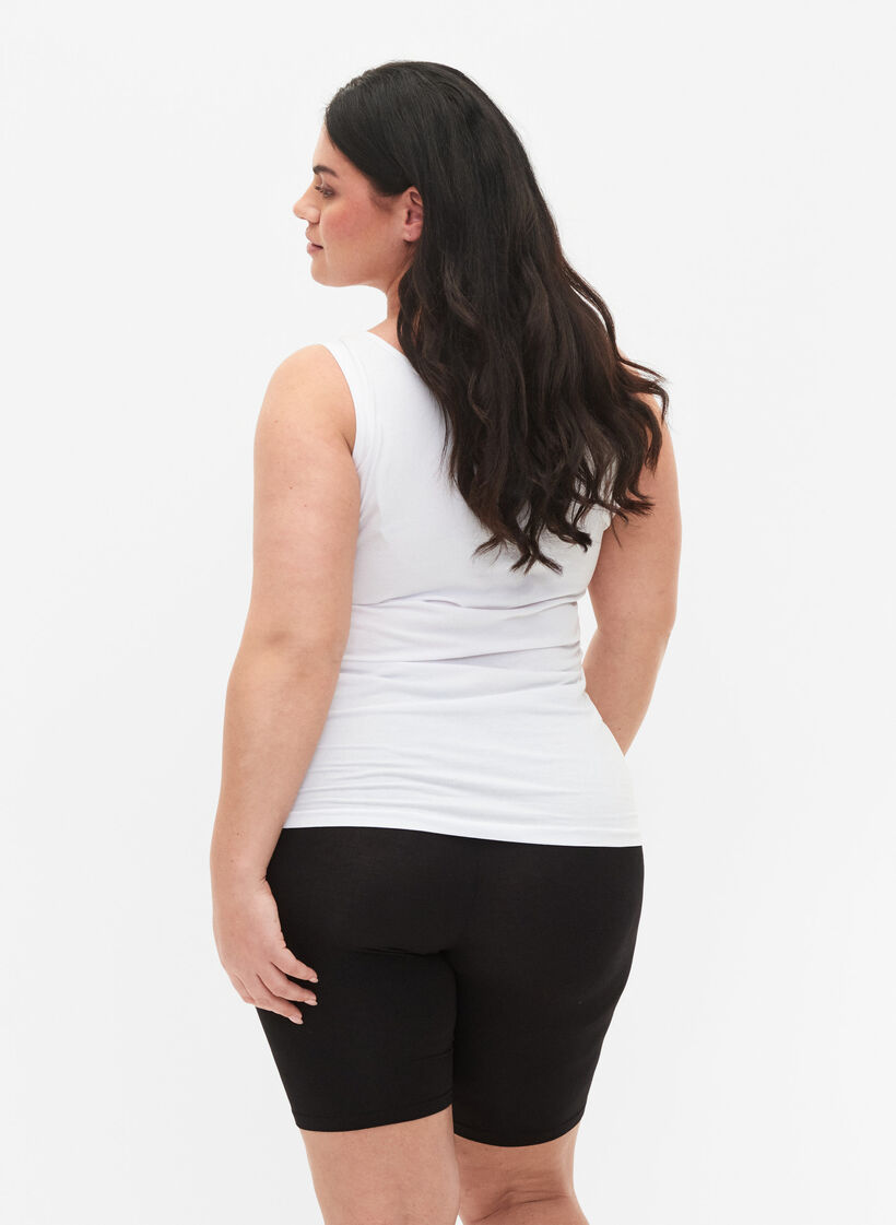 2-pack viscose fietsbroek, Zwart, Model image number 2