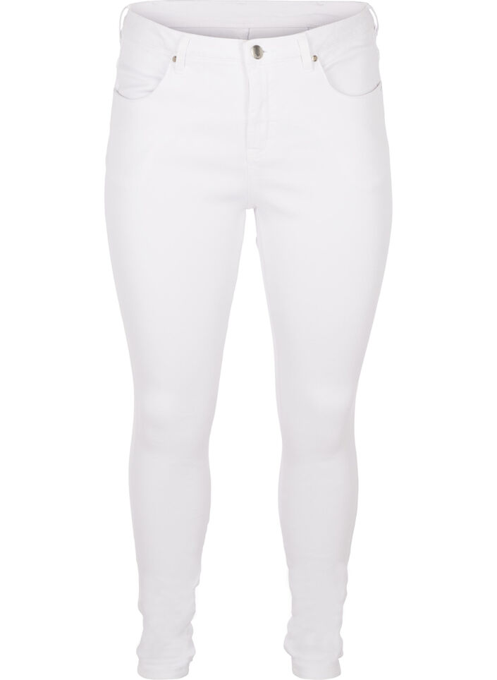 Super slim Amy jeans met hoge taille, White, Packshot image number 0