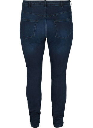 Super slim Amy jeans met hoge taille, Dark blue denim, Packshot image number 1