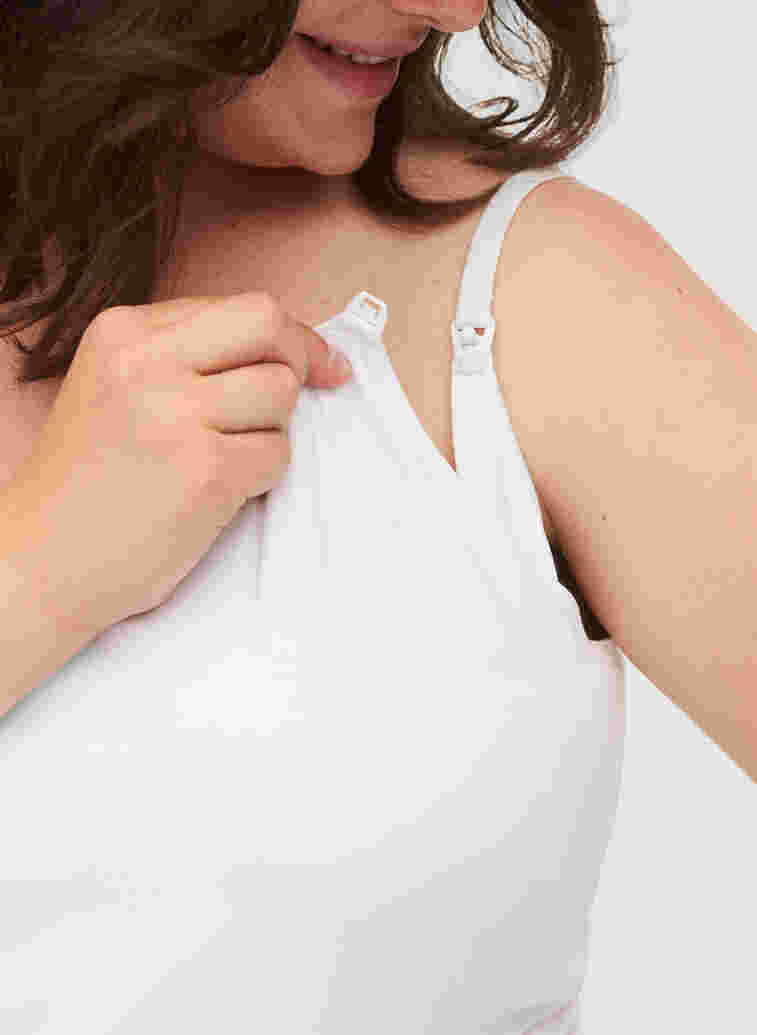 Zwangerschapstop met borstvoedingsfunctie, Bright White, Model image number 2