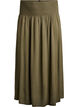 Maxi rok in viscose met smokwerk, Groen, Packshot image number 0