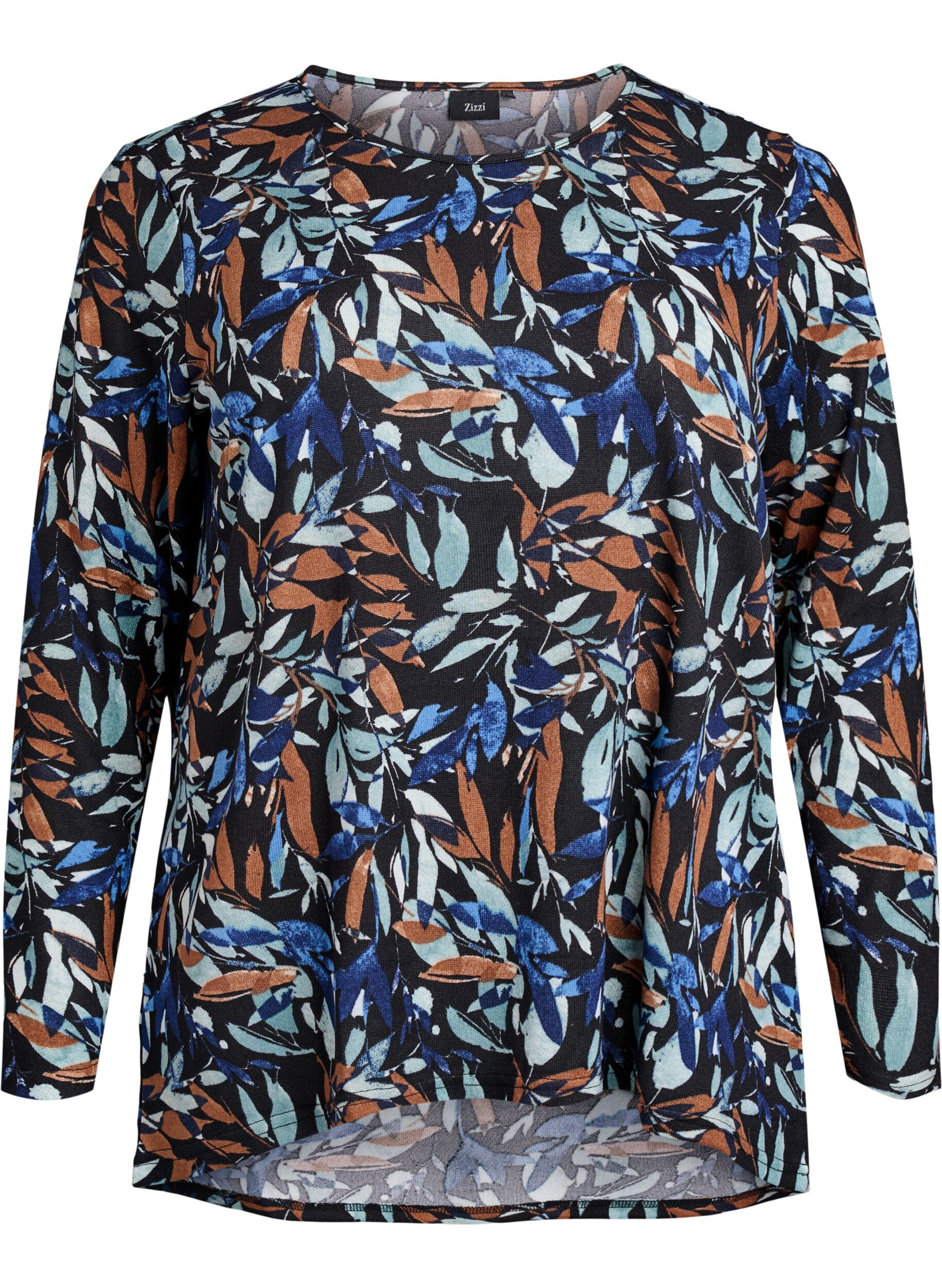 Gedessineerde blouse met lange mouwen