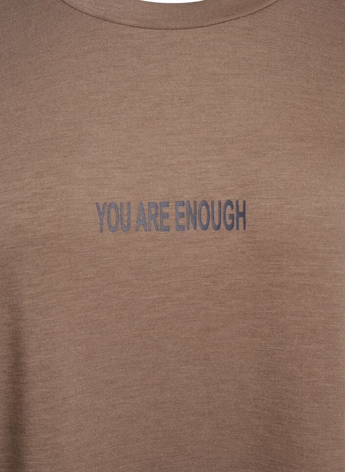 Korte sweatshirtjurk in een modal mix, Fossil , Packshot image number 2