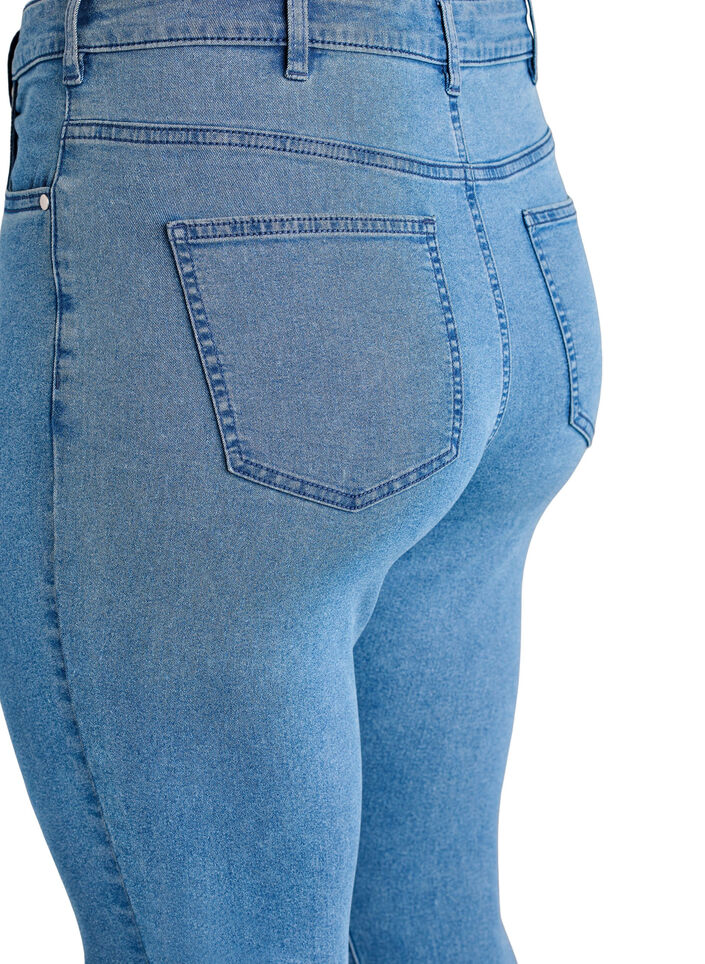 Amy super slim fit jeans met hoge taille, Blauw, Packshot image number 3