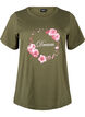 FLASH - T-shirt met motief, Olive Night Flower, Packshot image number 0