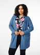 Geribd gebreid vest met zakken, Blauw, Model image number 0