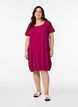 Katoenen jurk met korte mouwen, Rood, Model image number 1