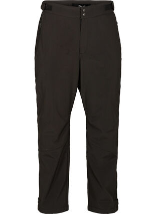 Softshell broek met verstelbaar velcro, Black, Packshot image number 0
