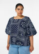Viscose blouse met paisleymotief en ballonnenmouwen, Blauw, Model image number 0