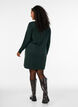 Gebreide jurk in katoen-viscose blend, Groen, Model image number 2
