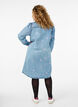 Denim jurk met hartjes en borstzakken, Blauw, Model image number 1