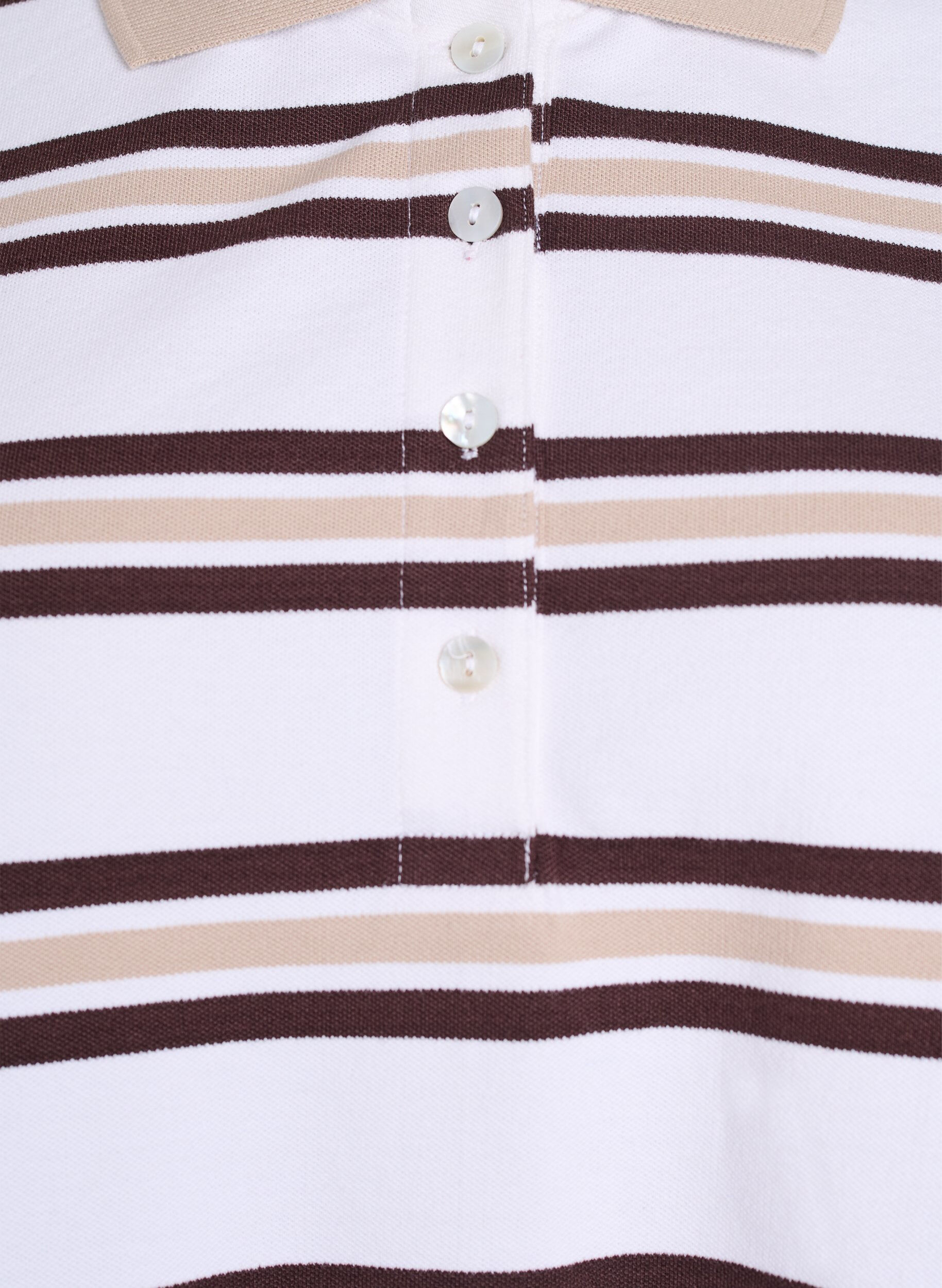 Zizzi Poloshirt met korte mouwen, Vanille, Packshot image number 2