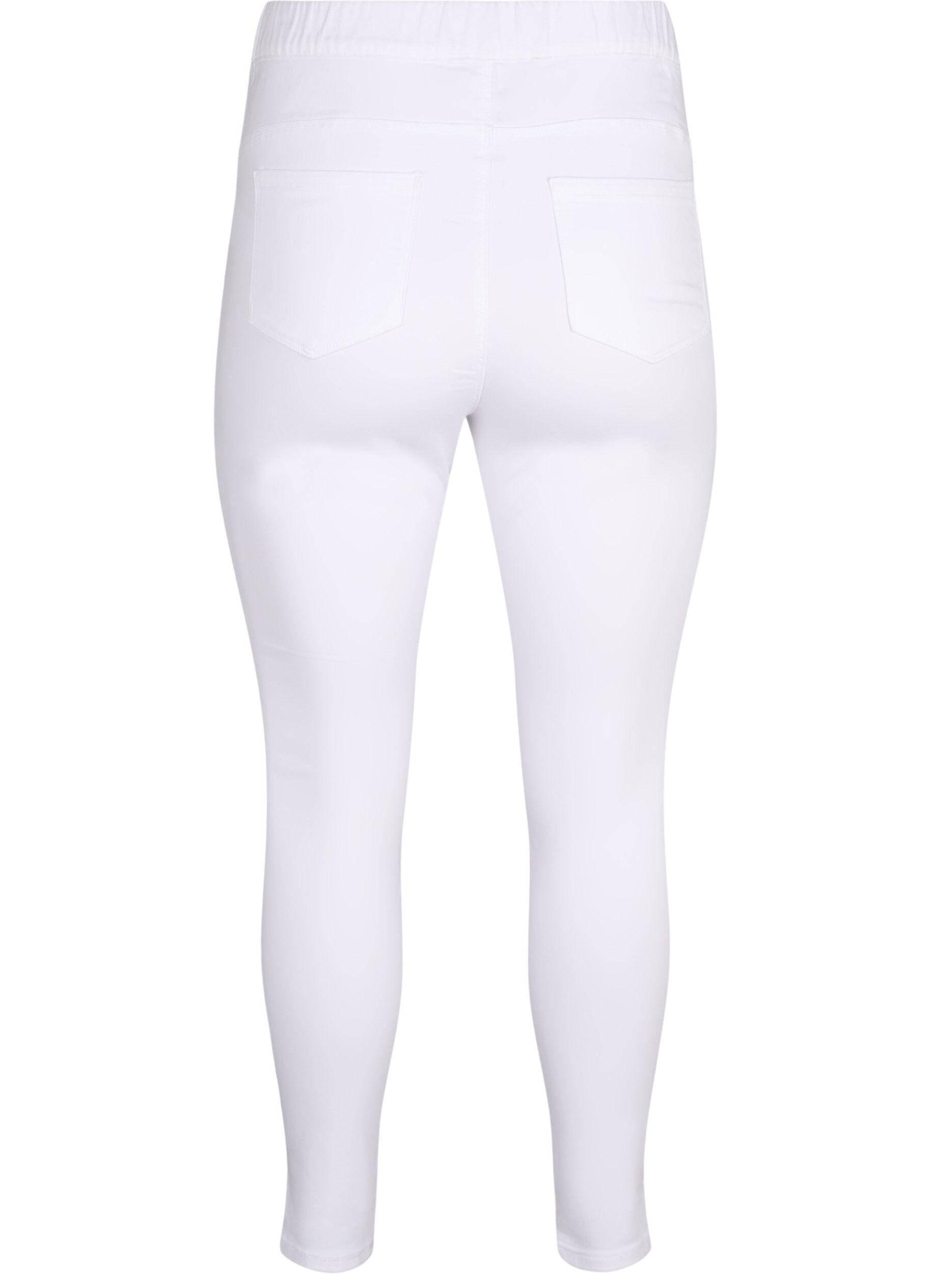 Zizzi Jeggings met hoge taille, Wit, Packshot image number 1