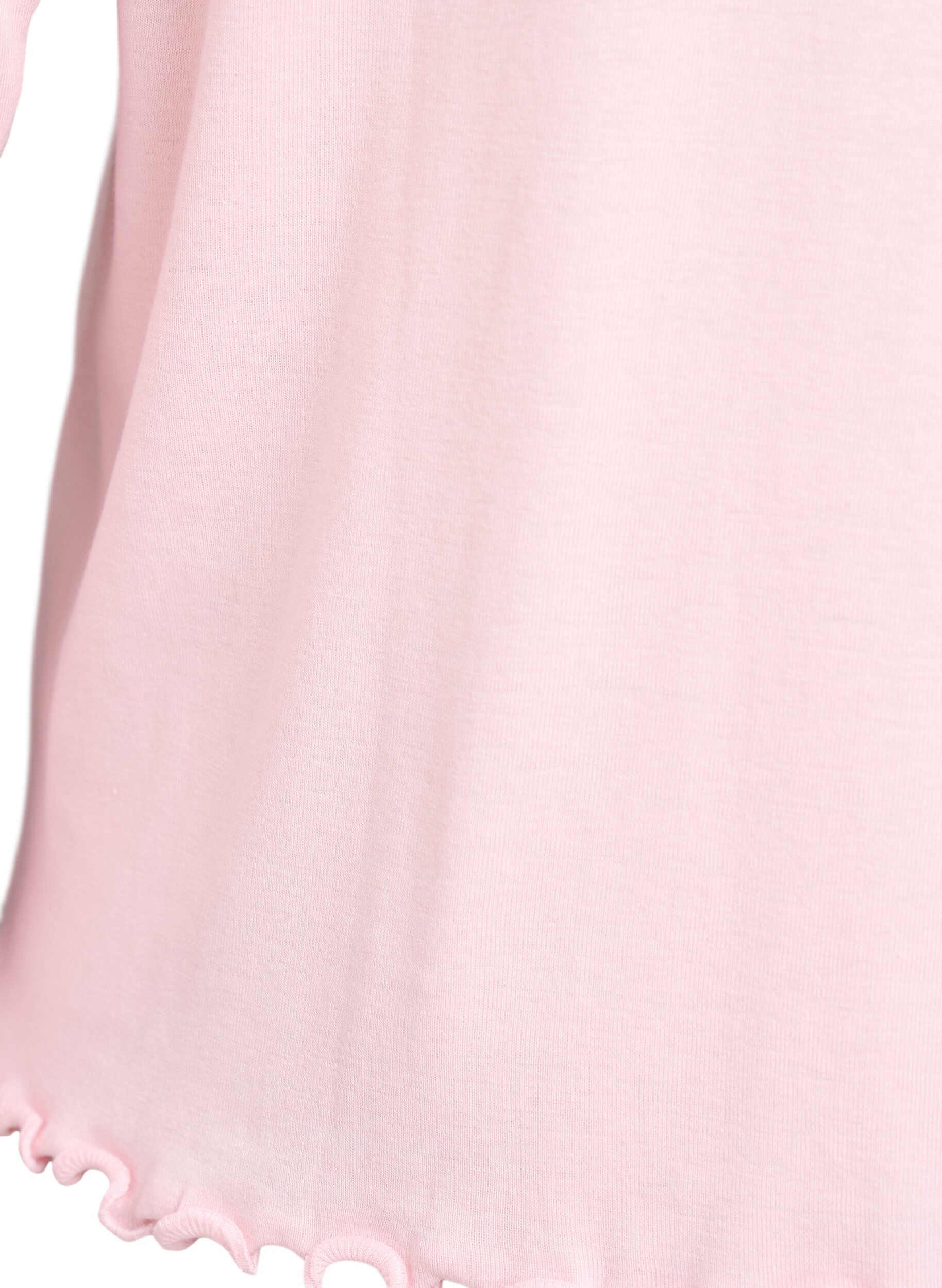 Zizzi Jersey blouse met knoopjes en golvende randen, Roze, Packshot image number 3