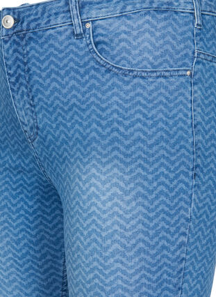 Amy jeans met hoge taille en print, Ethnic Pri, Packshot image number 2