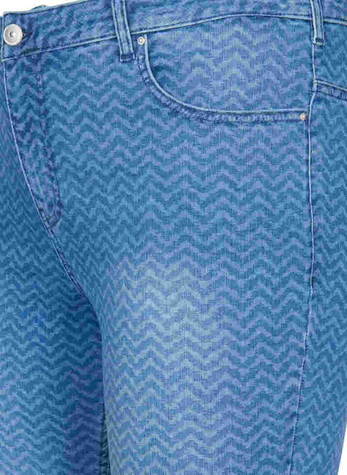 Amy jeans met hoge taille en print, Ethnic Pri, Packshot image number 2
