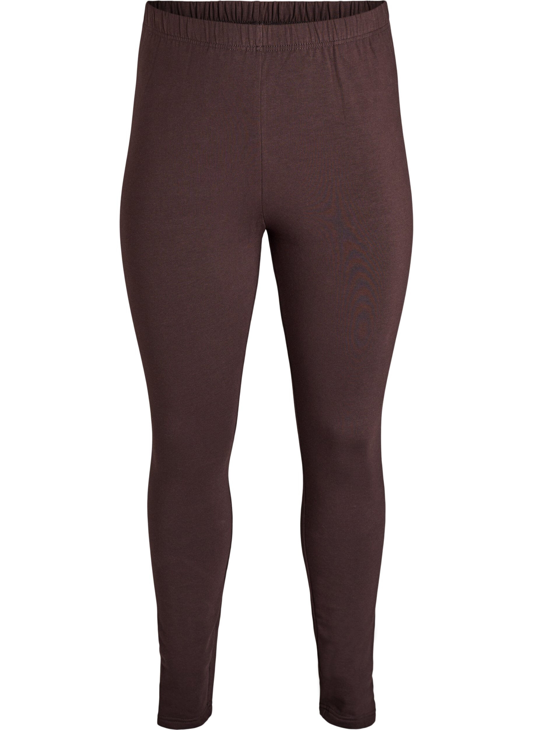 Zizzi Katoenen legging met voering, Bruin, Packshot image number 0
