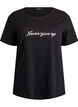 T-shirt met print, Zwart, Packshot image number 0