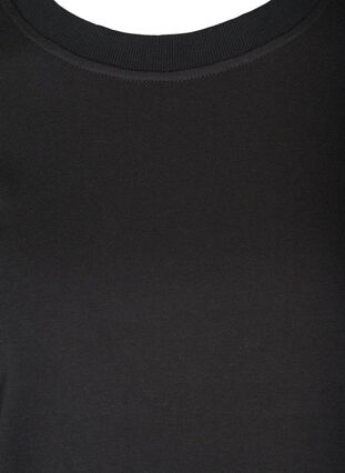 Sweater met lange mouwen en ribboorden, Black, Packshot image number 2