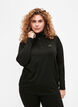 Blouse voor onder een trui met zakken en mesh, Black, Model image number 0