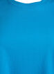 Basic katoenen T-shirt met ronde hals, Blauw, Packshot image number 2