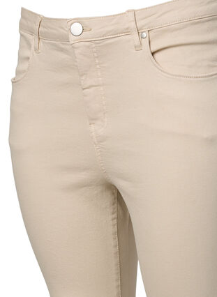 Amy jeans met hoge taille en super slanke pasvorm, Oatmeal, Packshot image number 3