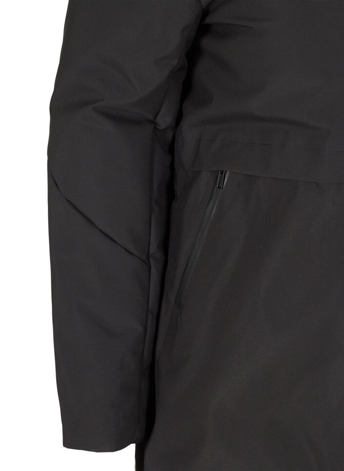 Winterjas met verstelbare taille, Zwart, Packshot image number 2