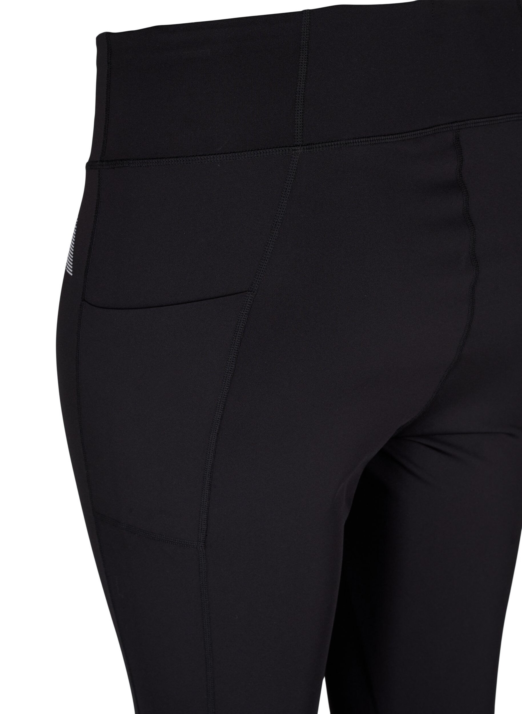 Zizzi CORE, POCKET TIGHTS - Sport legging met mesh, Black, Packshot image number 3